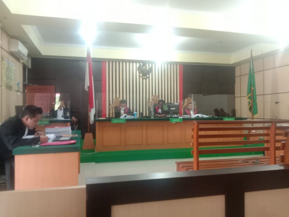 Sidang pembacaan tuntutan terhadap Ketua KPU Tanjab Timur Nurkholis, Senin (14/3) 