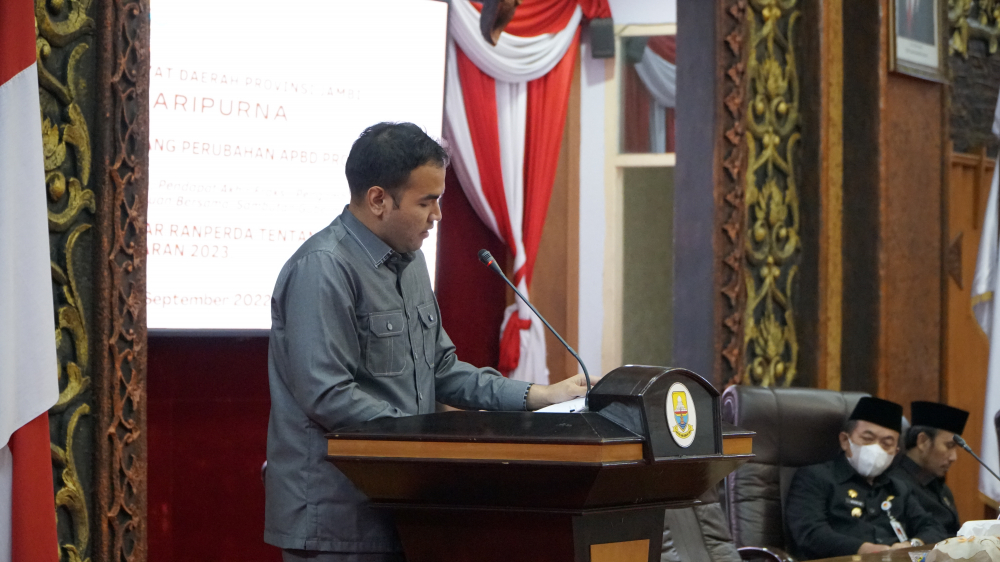 Juru bicara Fraksi Partai PKS di DPRD Provinsi Jambi Mohd Rendra Ramadhan Usman