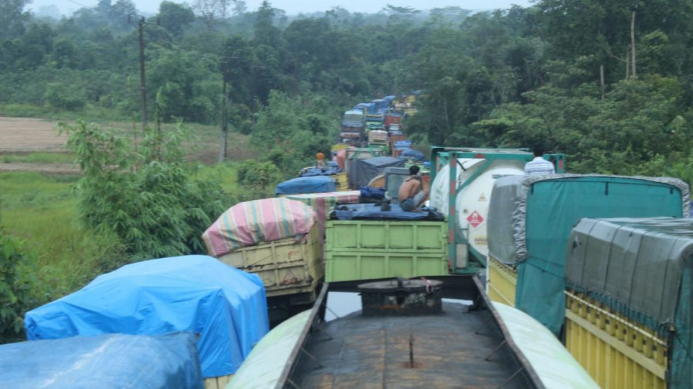 kemacetan terjadi diluas jalan nasional  diakibatkan oleh Batubara