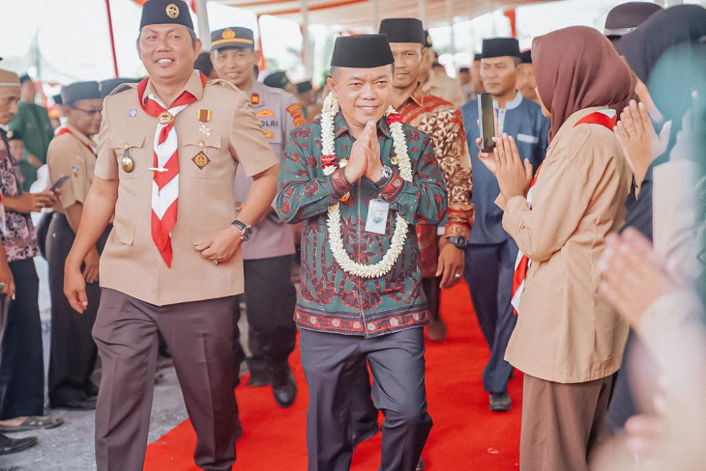 Peresmian Gedung MTs (Madrasah Tsanawiyah) Soleh Al Mubarok Desa Gemuruh, Kecamatan Tungkal Ulu, Kabupaten Tanjung Jabung Barat, Kamis, (11/05/2023).