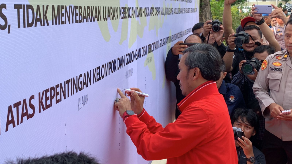 Ketua DPRD Jambi Hadiri Apel Kebangsaan dan Pemilu Damai 2024