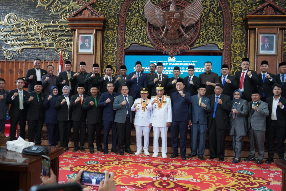 Pidato Perdana Al Haris Periode II Gubernur Jambi: Pastikan Ketersediaan Komoditi Pangan dan Penyelesaian Batas Wilayah. Foto dok Kominfo Provinsi Jambi