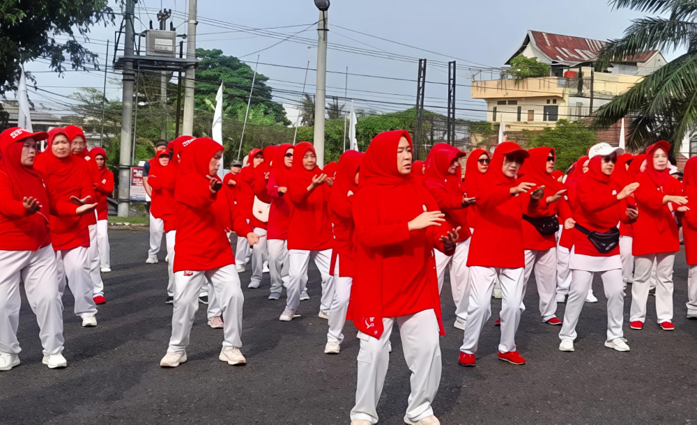 Hesti Haris Hadiri HATERI ke-40, Dukung Pengembangan Senam Tera di Jambi. Foto dok Kominfo Jambi